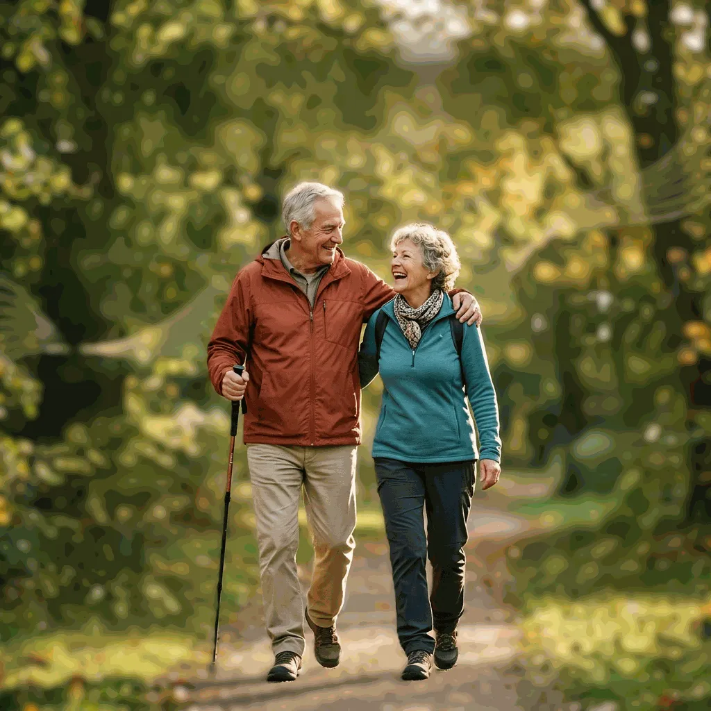 Casal de idosos ativos e saudáveis — geriatria focada em qualidade de vida